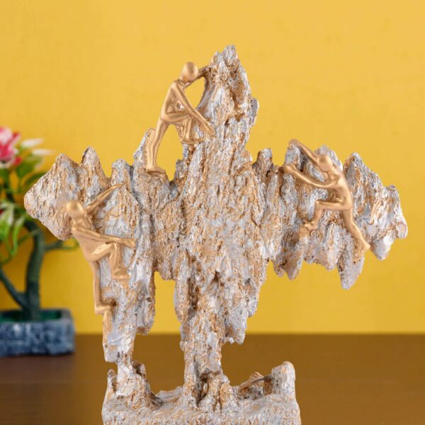 Men Sitting on Ball Showpiece for Home Decor Showpiece, Atlas Sculpture for Office Table Décor multicolour